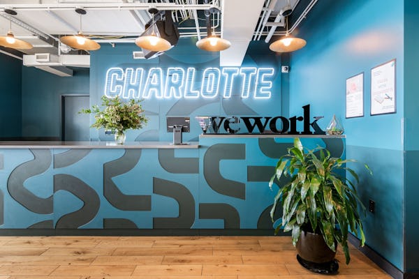 Wework location 615 S College St in Charlotte